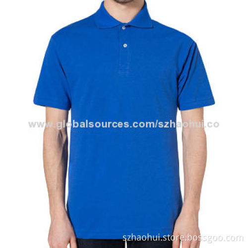 Men's 100% Cotton Blank Polo Shirt, Printed or Embroidered Logo Requests Available